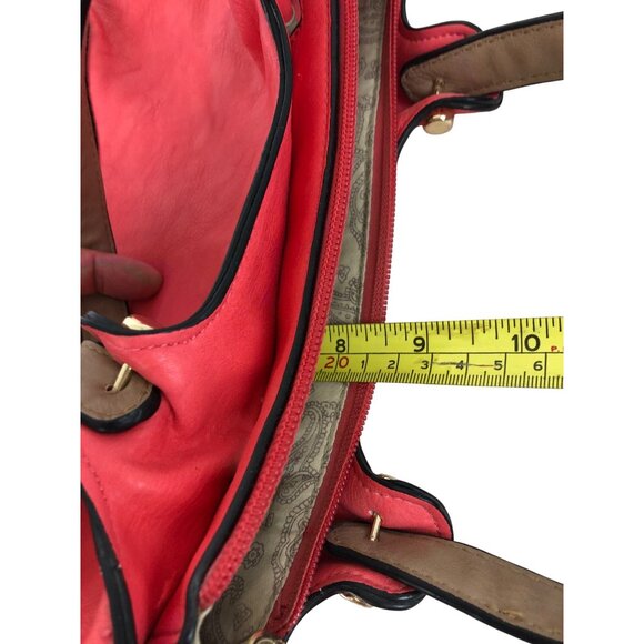 Simply Noelle Coral Crossbody Bag Dual Handles & Adjustable Strap Faux Leather - Picture 9 of 10